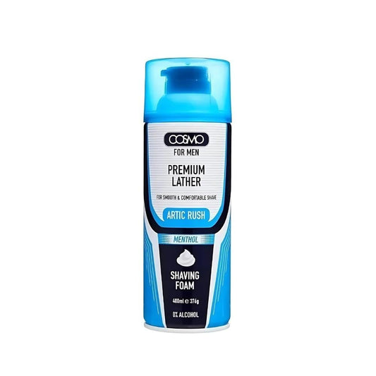 Buy Cosmo Shaving Foam Artic Rush Menthol 400ml White Dome & Bottom in Pakistan