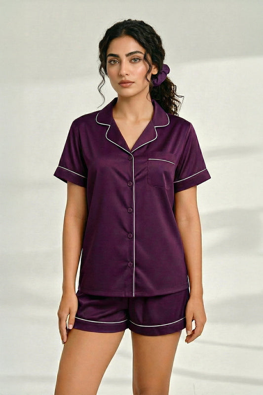 Buy Summer Chill Set With Scrunchie - Purple in Pakistan