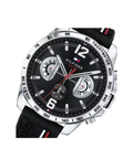 Buy Tommy Hilfiger Mens Quartz Silicone Strap Black Dial 46mm Watch - 1791473 in Pakistan