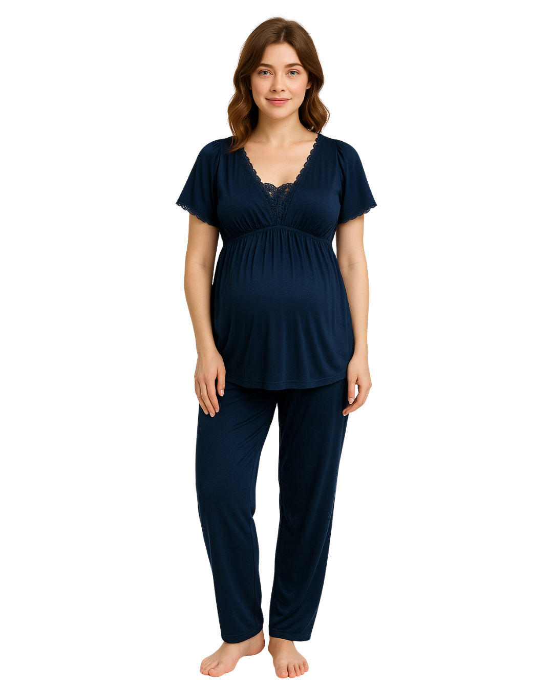 Buy Sajiero Silk Maternity Pajama Suit - Sleep Spell in Pakistan