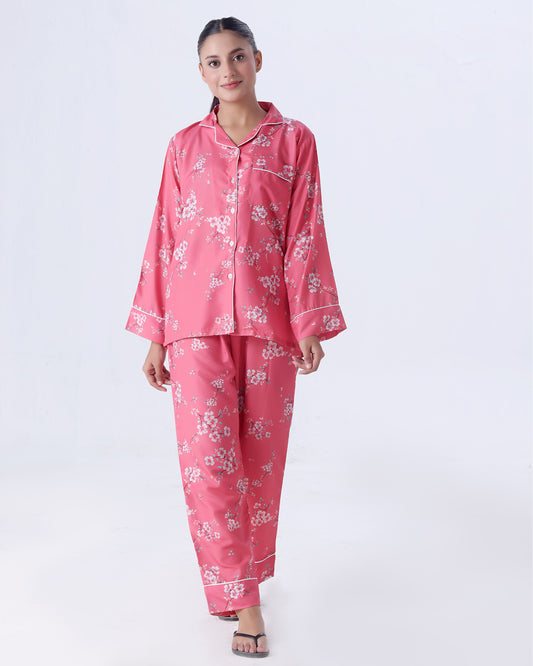 Buy Sajiero Summer Pajama Suit - Cozy Pink in Pakistan
