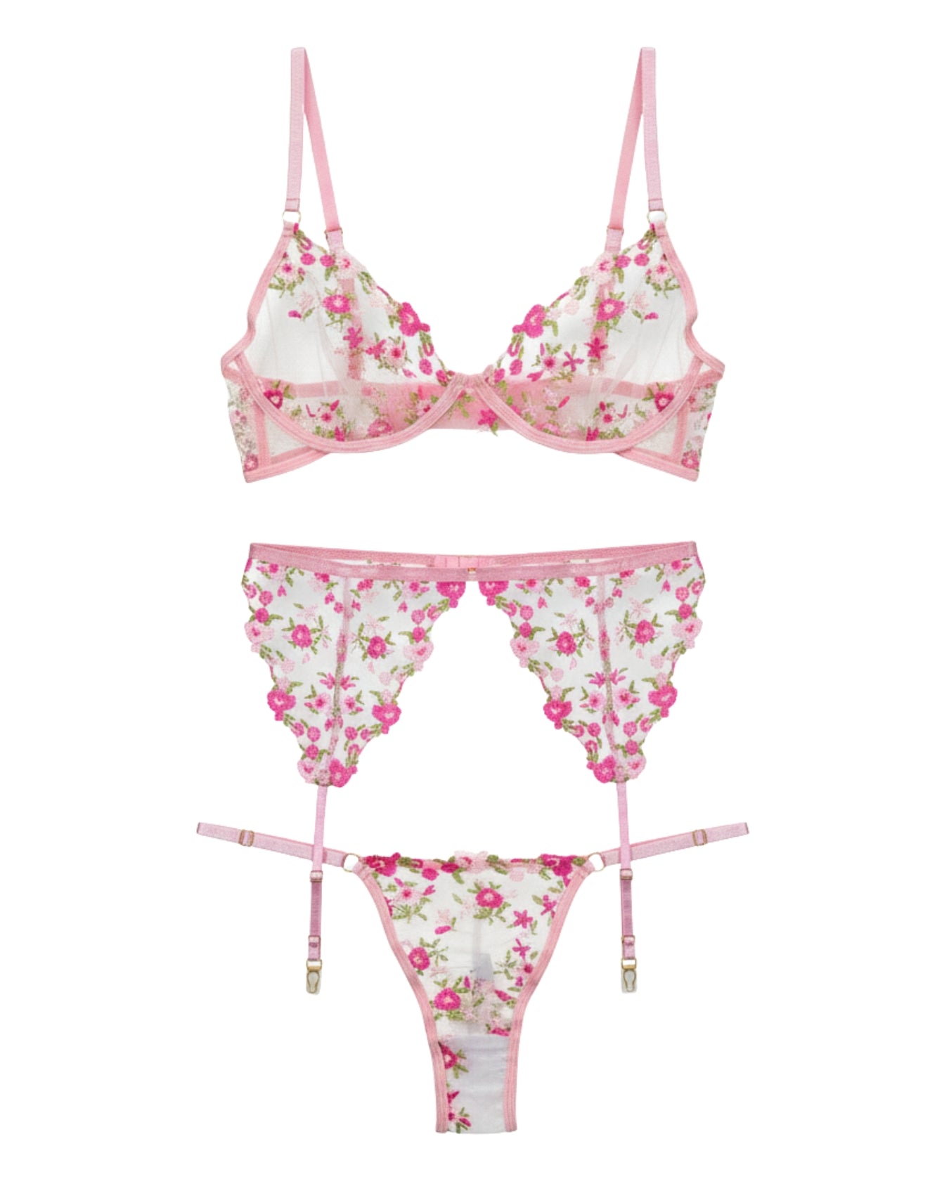 Buy Sajiero Garter Set - Blossom Muse - Pink in Pakistan