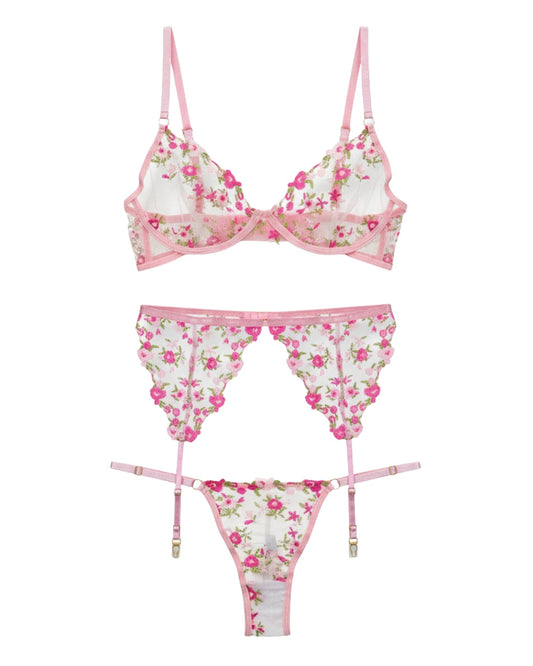 Buy Sajiero Garter Set - Blossom Muse - Pink in Pakistan
