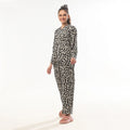 Buy Sajiero Mat Daisy Linen Pajama Suit with Scrunchie in Pakistan