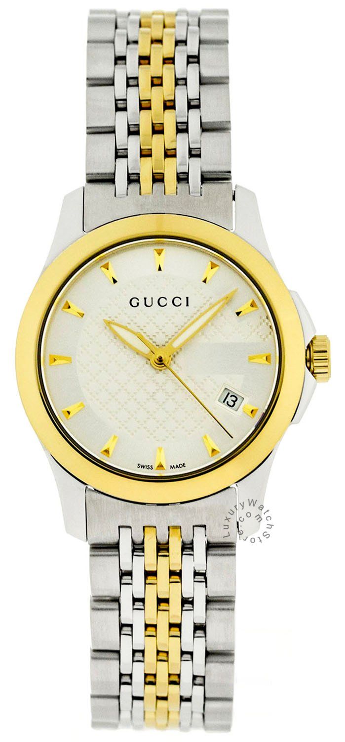 Buy Gucci G Timeless Silver Dial Two Tone Steel Strap Watch for Women - YA126511 in Pakistan