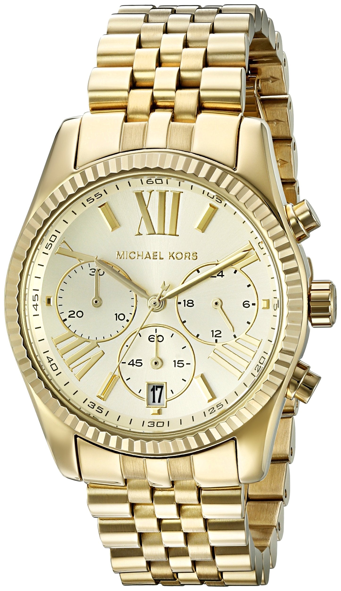 Buy Michael Kors Womens Chronograph Quartz Stainless Steel Gold Dial 38mm Watch - Mk5556 in Pakistan