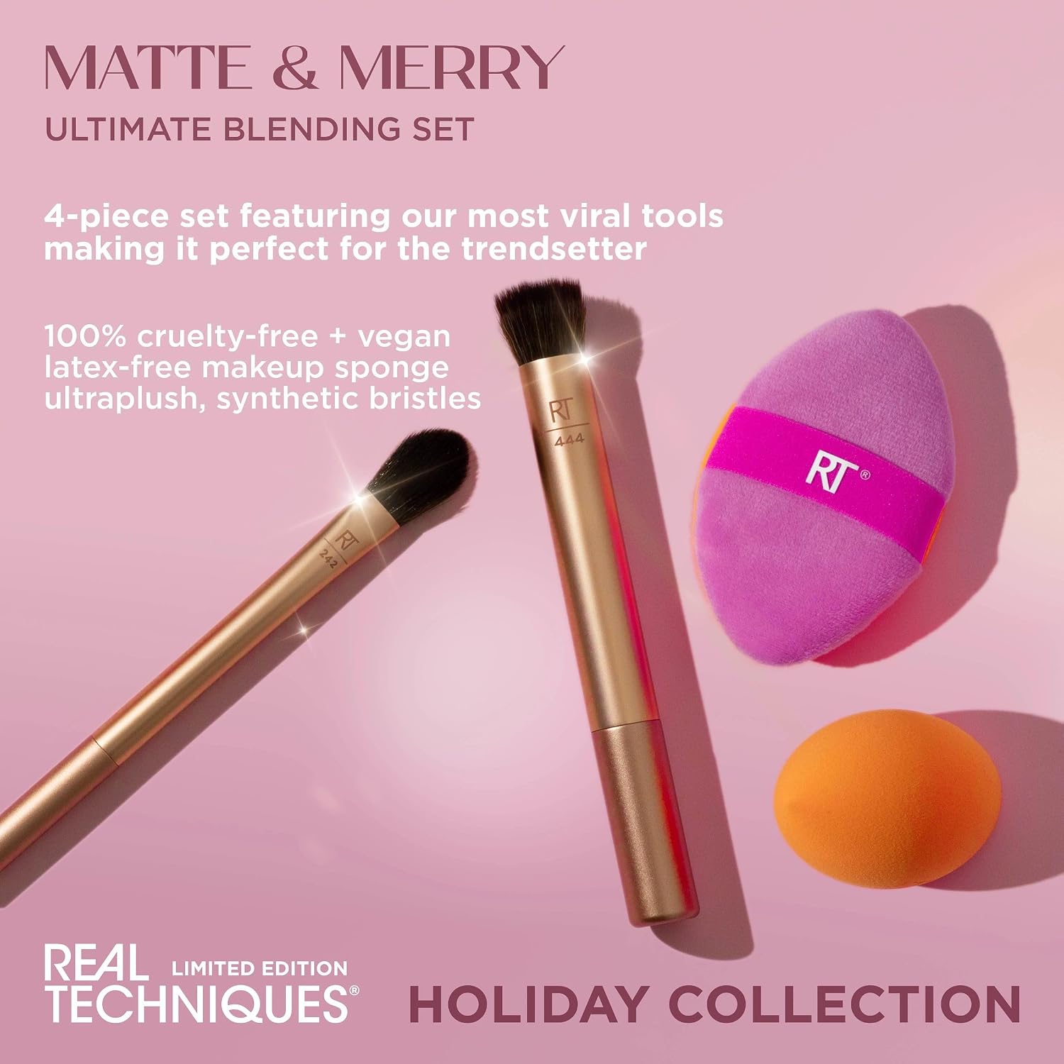 Buy Real Techniques Matte & Merry Ultimate Blending 4 Piece Holiday Gift Set in Pakistan