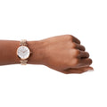 Buy Emporio Armani Gianni T Bar White Dial Rose Gold Steel Strap Watch for Women - AR11244 in Pakistan