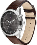 Buy Tommy Hilfiger Mens Quartz Leather Strap Grey Dial 44mm Watch - 1710422 in Pakistan
