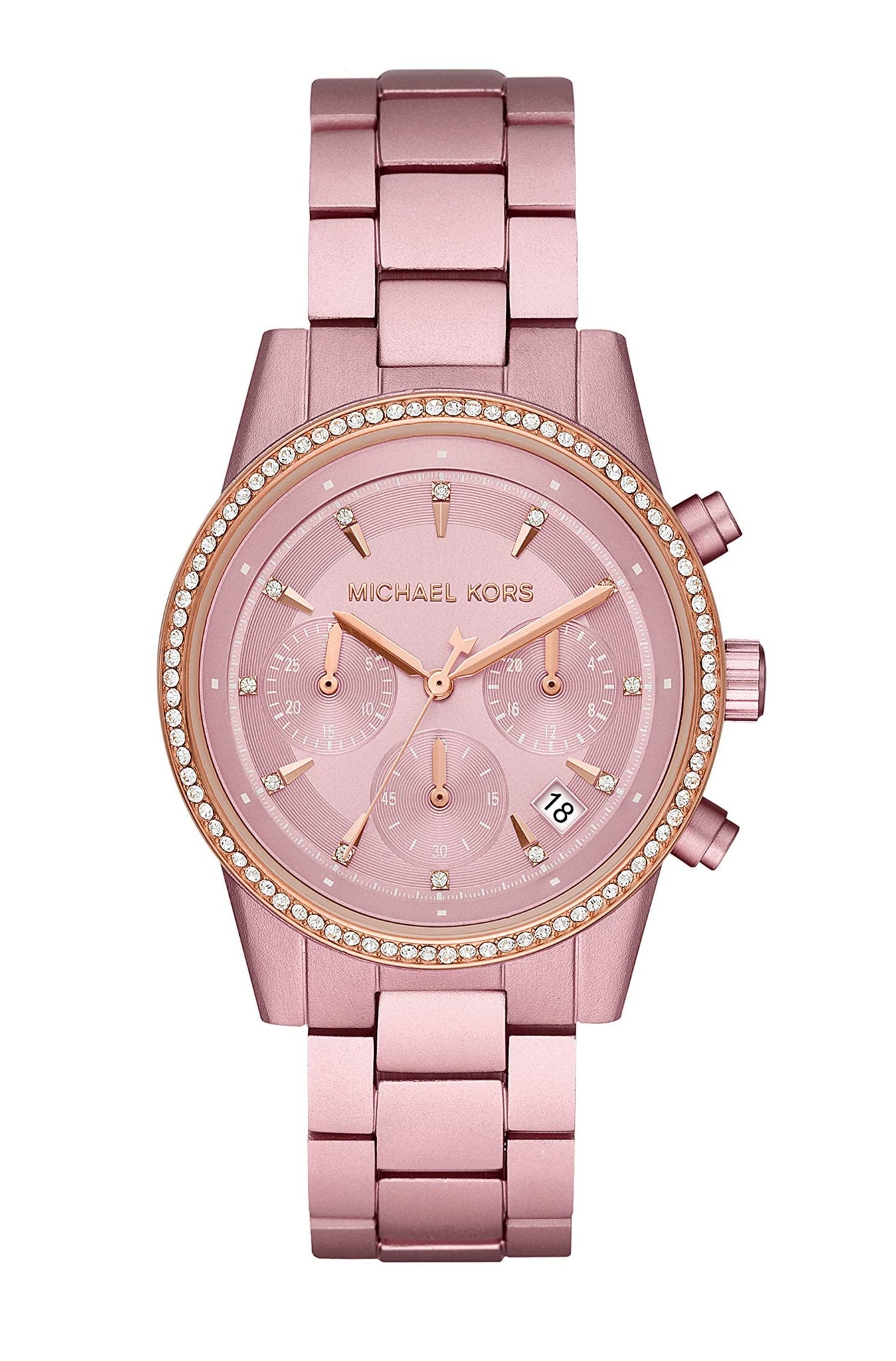Buy Michael Kors Ritz Chronograph Pink Aluminium Watch for Women - Mk6753 in Pakistan