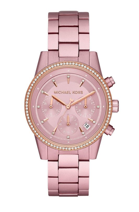 Buy Michael Kors Ritz Chronograph Pink Aluminium Watch for Women - Mk6753 in Pakistan