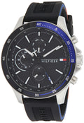 Buy Tommy Hilfiger Mens Quartz Silicone Strap Black Dial 46mm Watch - 1791724 in Pakistan