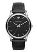 Buy Emporio Armani Luigi Black Dial Black Leather Strap Watch for Men - AR1692 in Pakistan