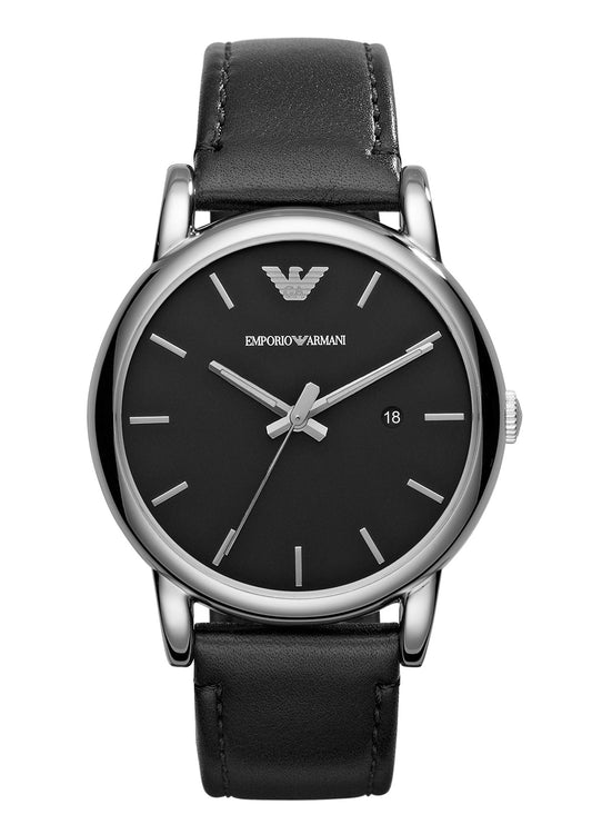 Buy Emporio Armani Luigi Black Dial Black Leather Strap Watch for Men - AR1692 in Pakistan