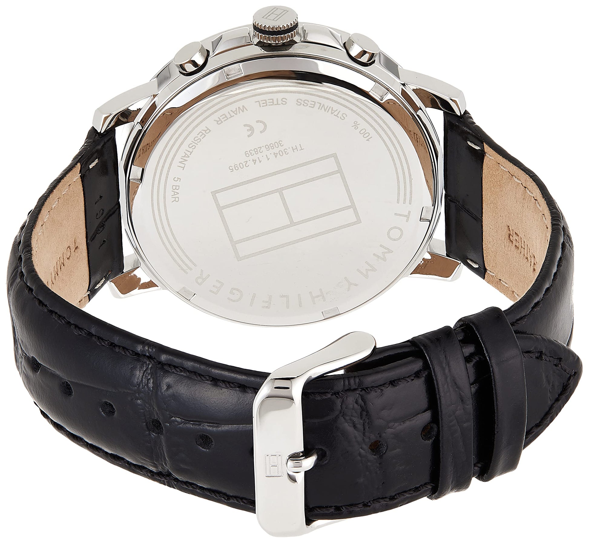 Buy Tommy Hilfiger Mens Quartz Leather Strap Multi Dial Grey Dial 44mm Watch - 1791289 in Pakistan
