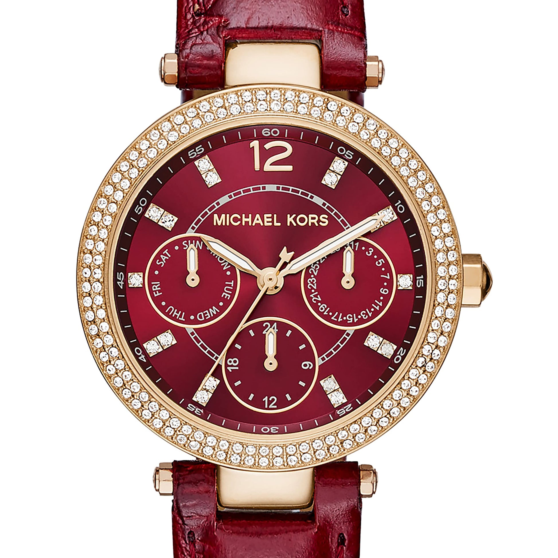 Buy Michael Kors Mini Parker Red Dial Red Leather Strap Ladies Watch - Mk6451 in Pakistan