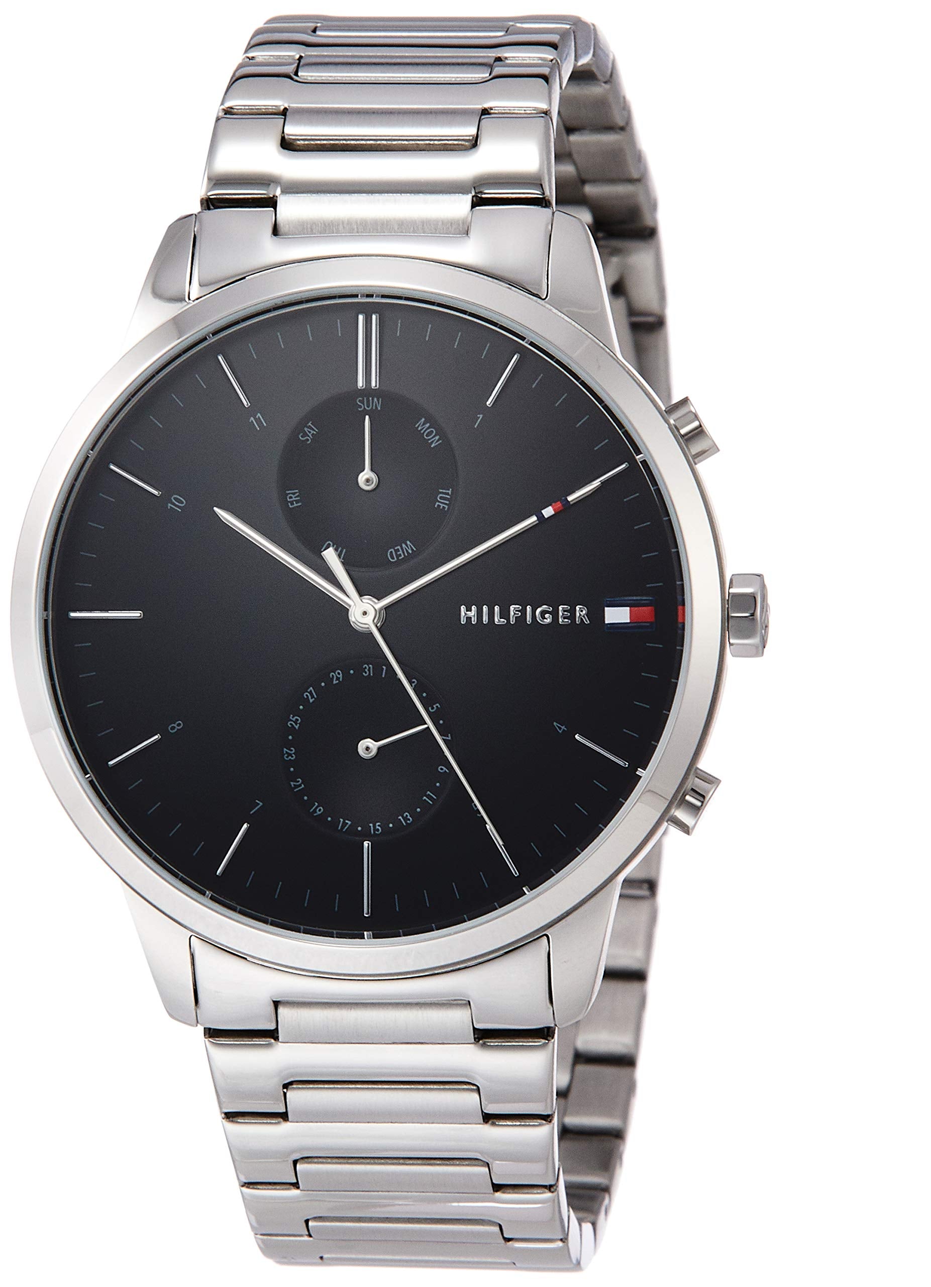Buy Tommy Hilfiger Mens Quartz Stainless Steel Black Dial 44mm Watch - 1710407 in Pakistan