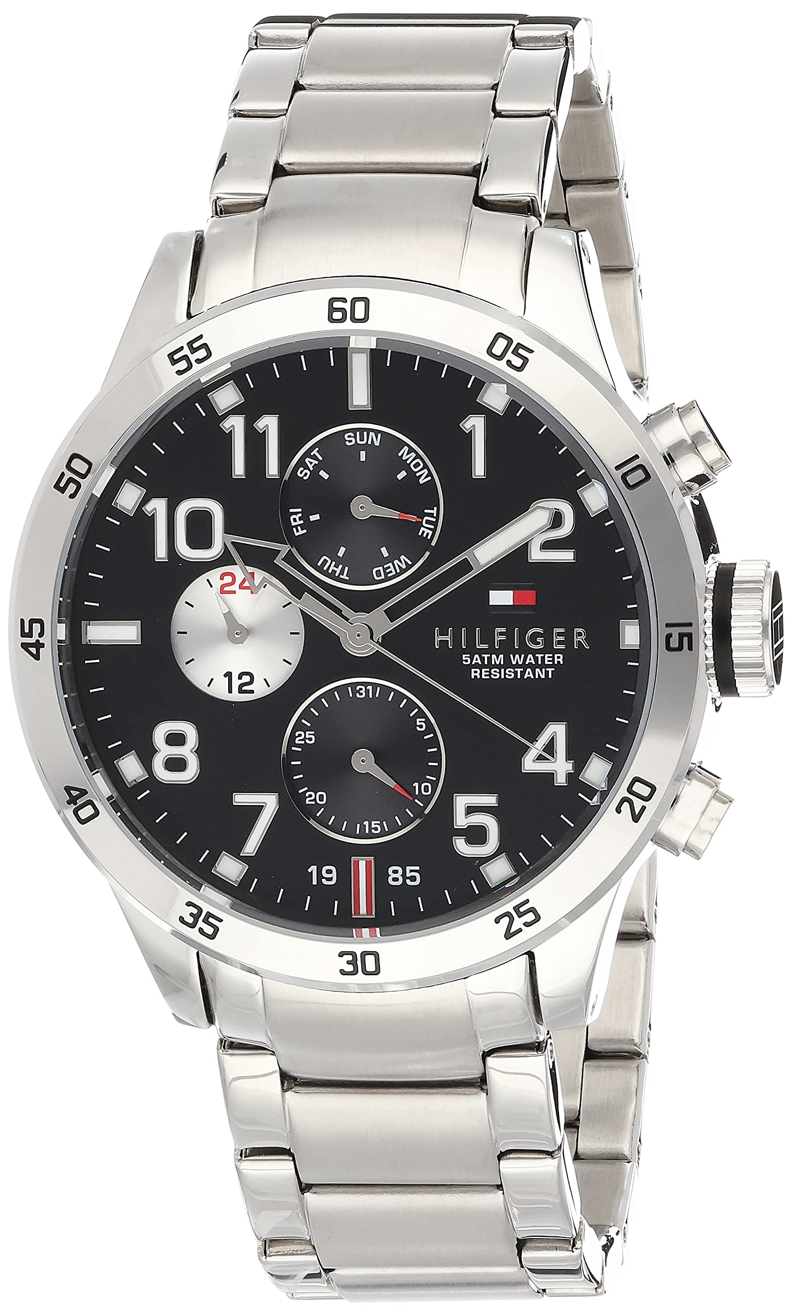 Buy Tommy Hilfiger Mens Quartz Stainless Steel Black Dial 46mm Watch - 1791141 in Pakistan