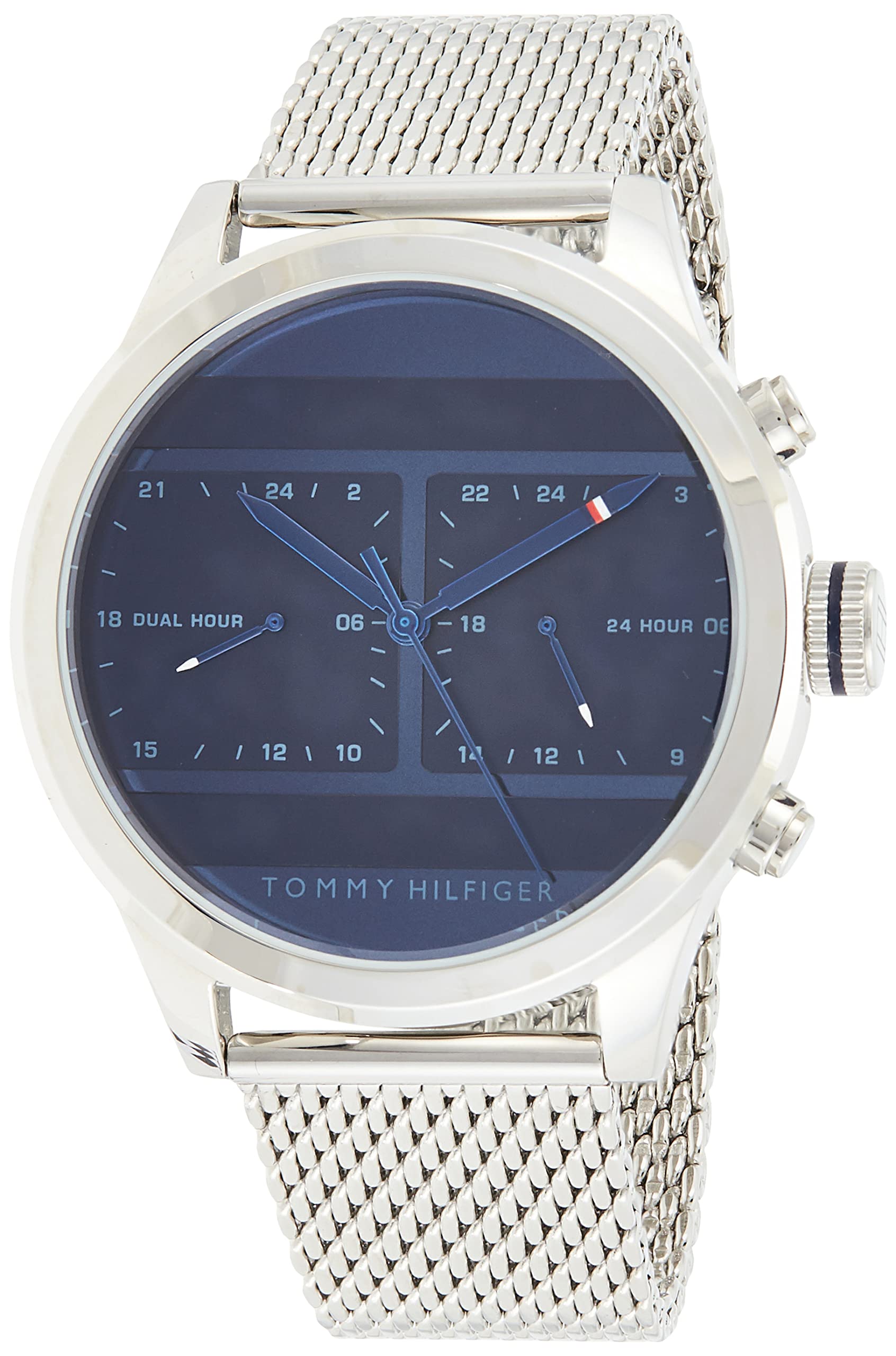 Buy Tommy Hilfiger Mens Quartz Stainless Steel Blue Dial 44mm Watch - 1791596 in Pakistan