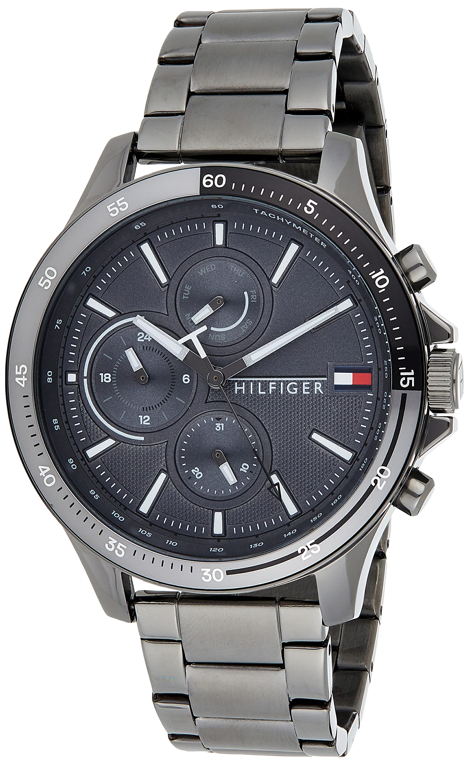 Buy Tommy Hilfiger Mens Quartz Stainless Steel Gray Dial 46mm Watch - 1791719 in Pakistan