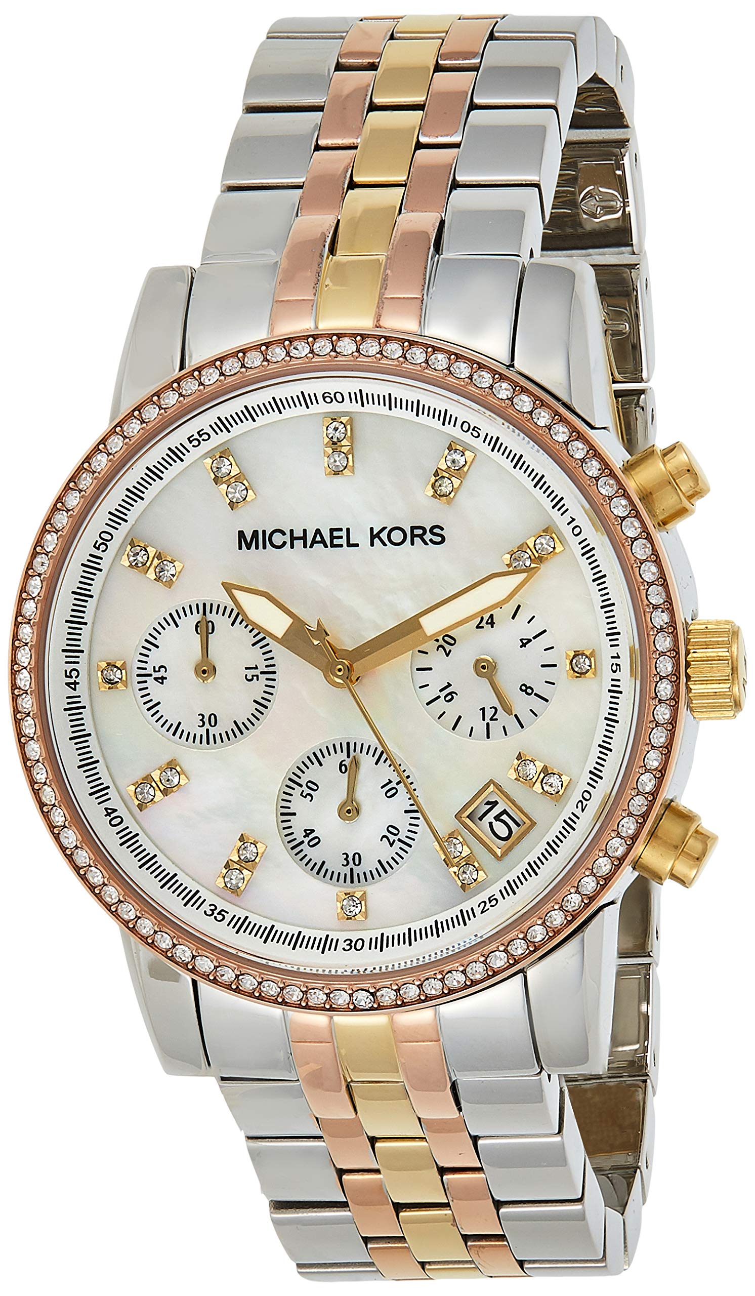 Buy Michael Kors White Dial Two Tone Stainless Steel Strap Watch For Women Mk5650 in Pakistan