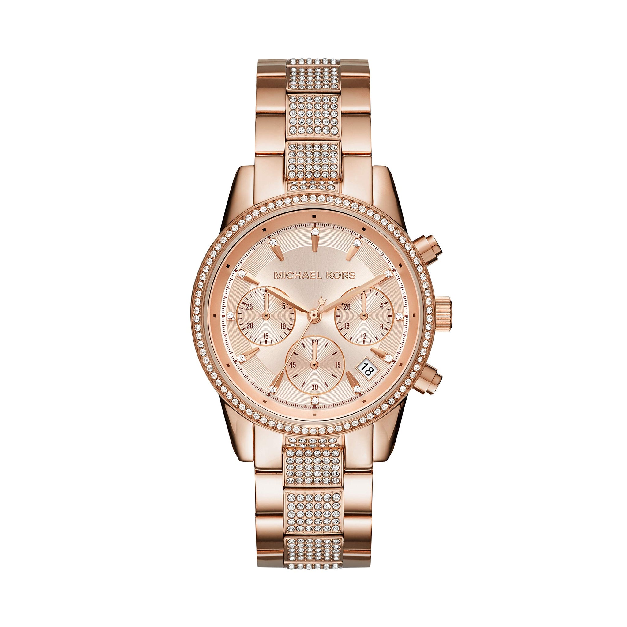 Buy Michael Kors Ritz Chronograph Rose Gold-tone Stainless Steel Watch for Women - Mk6485 in Pakistan