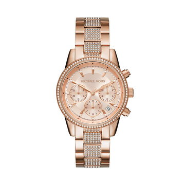 Buy Michael Kors Ritz Chronograph Rose Gold-tone Stainless Steel Watch for Women - Mk6485 in Pakistan