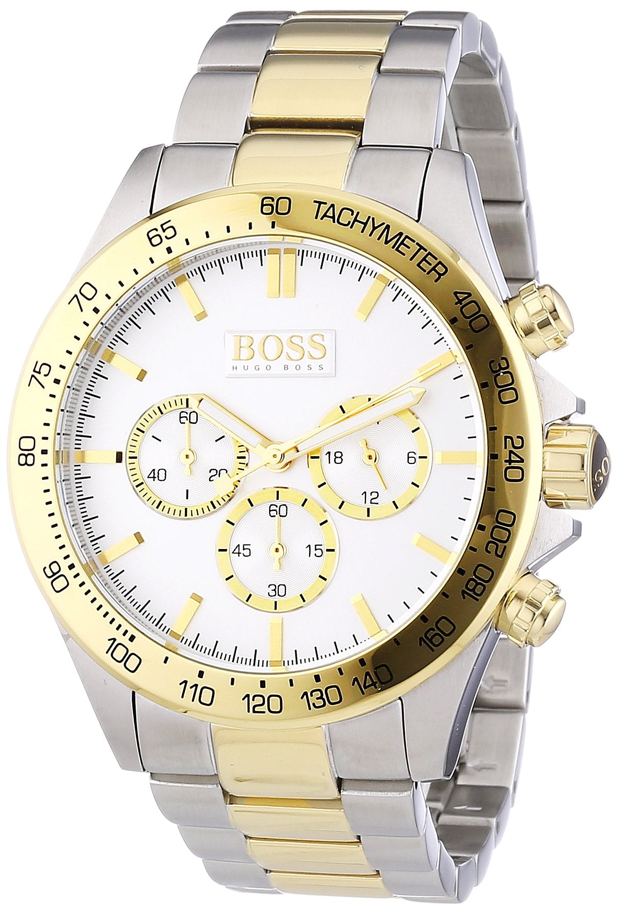 Buy Hugo Boss Mens Chronograph Two-tone Silver Dial Watch - 1512960 in Pakistan