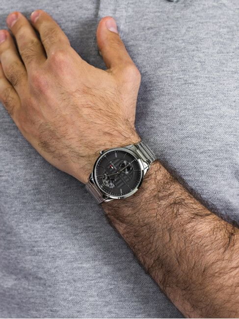 Buy Tommy Hilfiger Mens Quartz Stainless Steel Grey Dial 44mm Watch - 1791608 in Pakistan