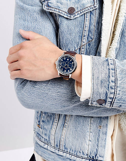 Buy Tommy Hilfiger Emerson Grey Dial Brown Leather Strap Watch for Men - 1791385 in Pakistan