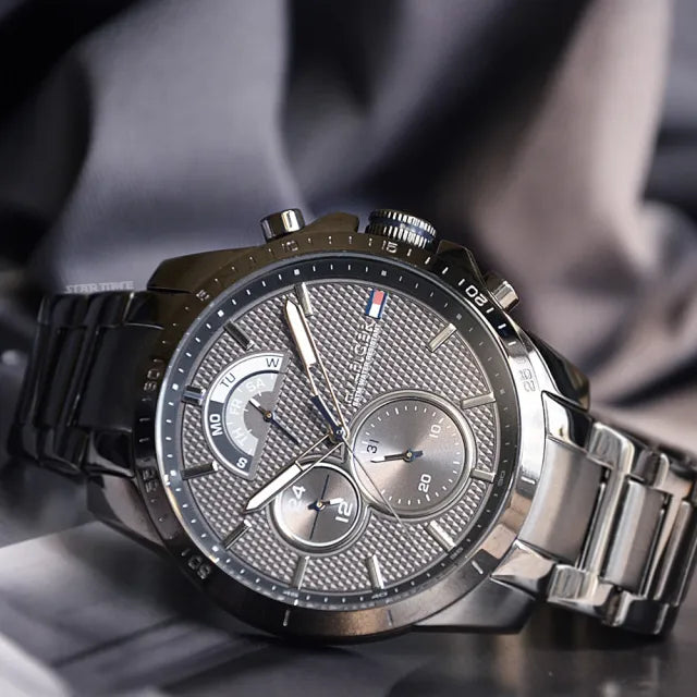 Buy Tommy Hilfiger Mens Quartz Stainless Steel Grey Dial 46mm Watch - 1791347 in Pakistan