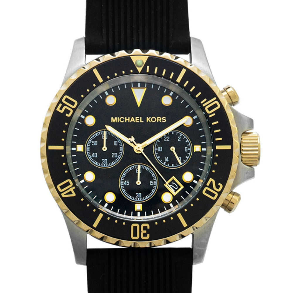 Buy Michael Kors Mens Quartz Black Silicone Strap Black Dial 45mm Watch - Mk8366 in Pakistan