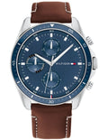 Buy Tommy Hilfiger Mens Quartz Leather Strap Blue Dial 44mm Watch - 1791837 in Pakistan