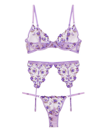 Buy Sajiero Garter Set - Blossom Muse - Purple in Pakistan