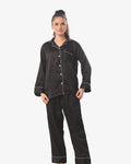 Buy Silk Pajama Suit with Scrunchie - Pearl in Pakistan