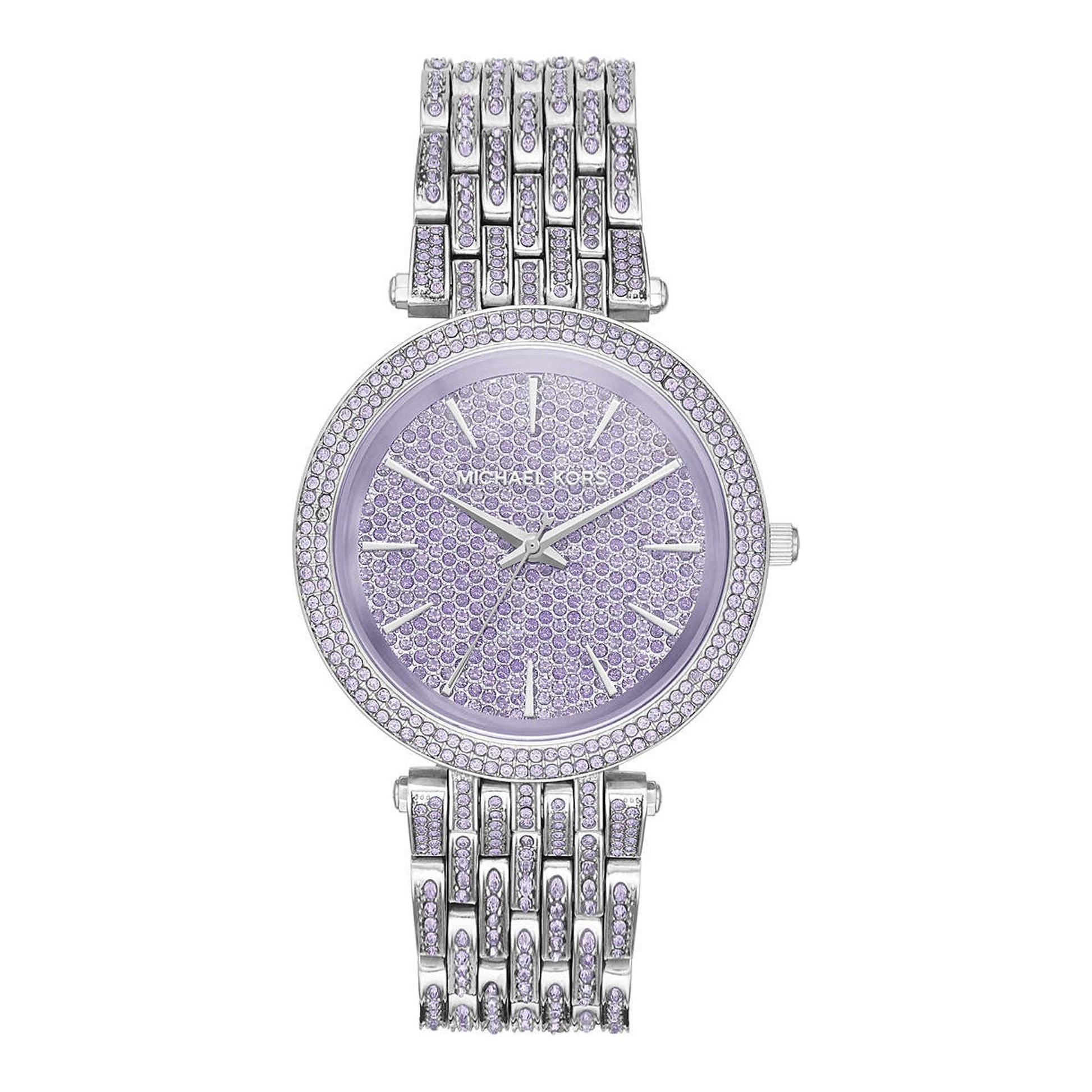 Buy Michael Kors Darci Crystal Purple Dial Silver Stainless Steel Strap Women's Watch - Mk3850 in Pakistan