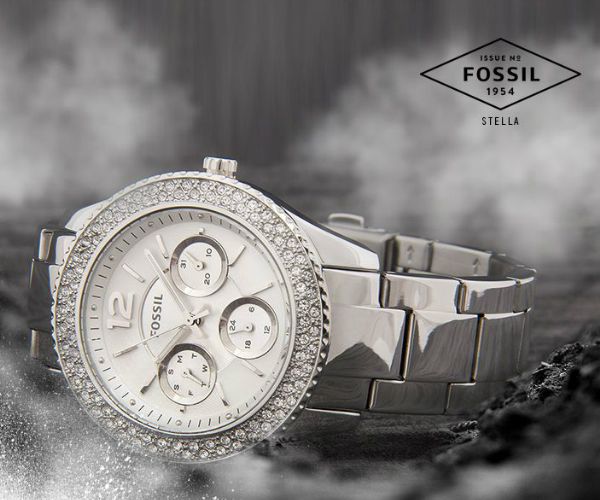 Buy Fossil Women's Quartz Silver Stainless Steel Silver Dial 38mm Watch ES3588 in Pakistan