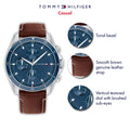 Buy Tommy Hilfiger Mens Quartz Leather Strap Blue Dial 44mm Watch - 1791837 in Pakistan