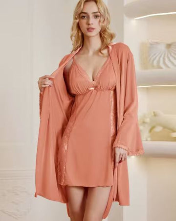 Buy Sajiero Gown Set - Amira Set - Peach in Pakistan
