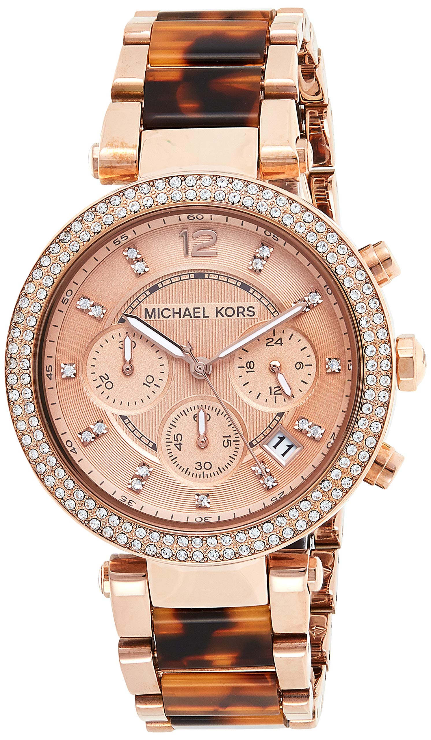 Buy Michael Kors Women's Parker Chronograph Rose Gold-tone Stainless Steel Watch - Mk6834 in Pakistan