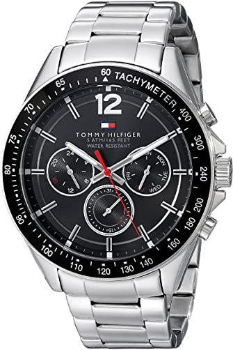 Buy Tommy Hilfiger Mens Analog Display Quartz Black Dial 46mm Watch - 1791104 in Pakistan