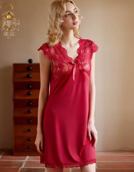 Buy Sajiero Babydoll Lingerie - Arvella Lace - Maroon in Pakistan