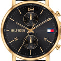 Buy Tommy Hilfiger Mens Quartz Leather Strap Black Dial 44mm Watch - 1710417 in Pakistan