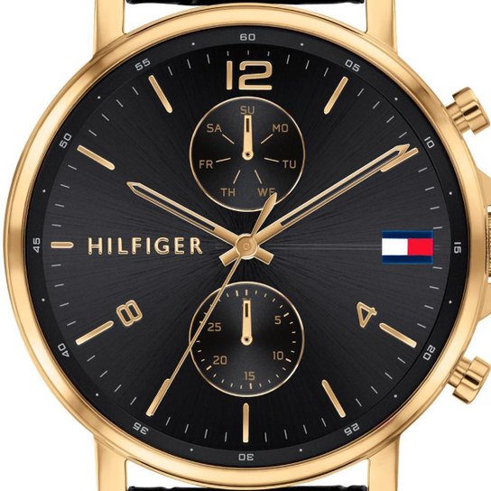 Buy Tommy Hilfiger Mens Quartz Leather Strap Black Dial 44mm Watch - 1710417 in Pakistan