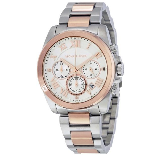 Buy Michael Kors Brecken Chronograph White Dial Two Tone Steel Strap Ladies Watch - Mk6368 in Pakistan