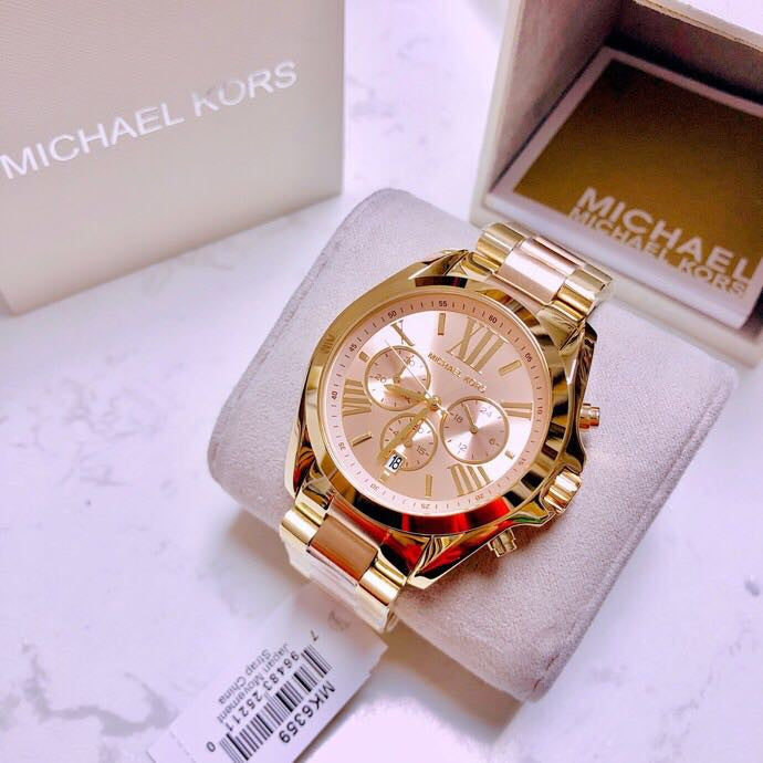 Buy Michael Kors Women's Bradshaw Pink Dial Two Tone Stainless Steel Watch - Mk6359 in Pakistan