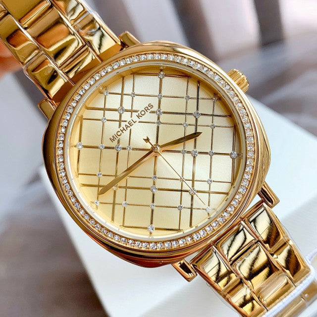 Buy Michael Kors Nia Quartz Gold-tone Crystal Dial Gold Steel Strap Ladies Watch - Mk3989 in Pakistan