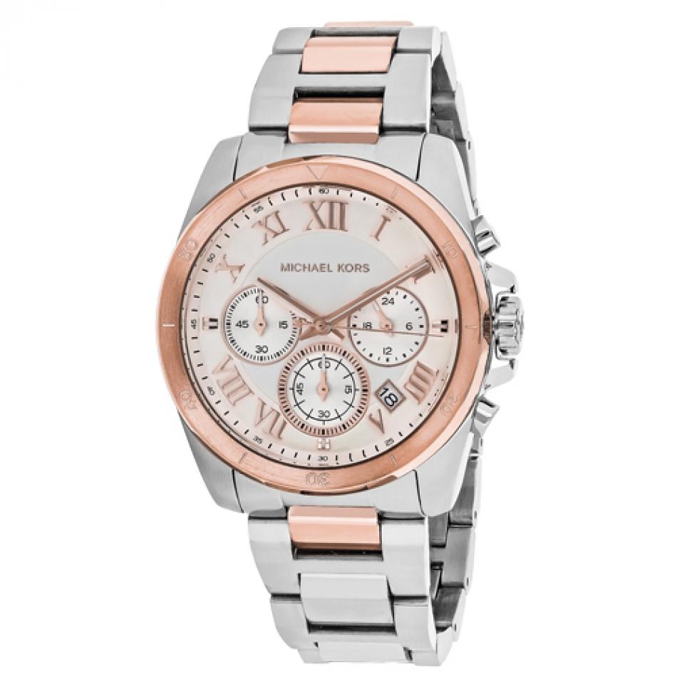 Buy Michael Kors Brecken Chronograph White Dial Two Tone Steel Strap Ladies Watch - Mk6368 in Pakistan