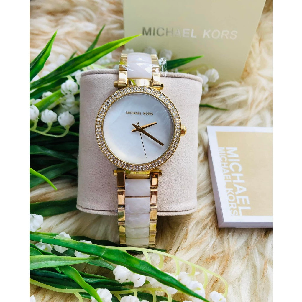 Buy Michael Kors Parker White Dial Two Tone Steel Strap Watch for Women - MK6400 in Pakistan