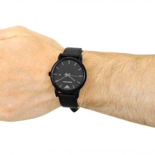 Buy Emporio Armani Classic Black Dial Black Leather Strap Watch for Men - AR1732 in Pakistan